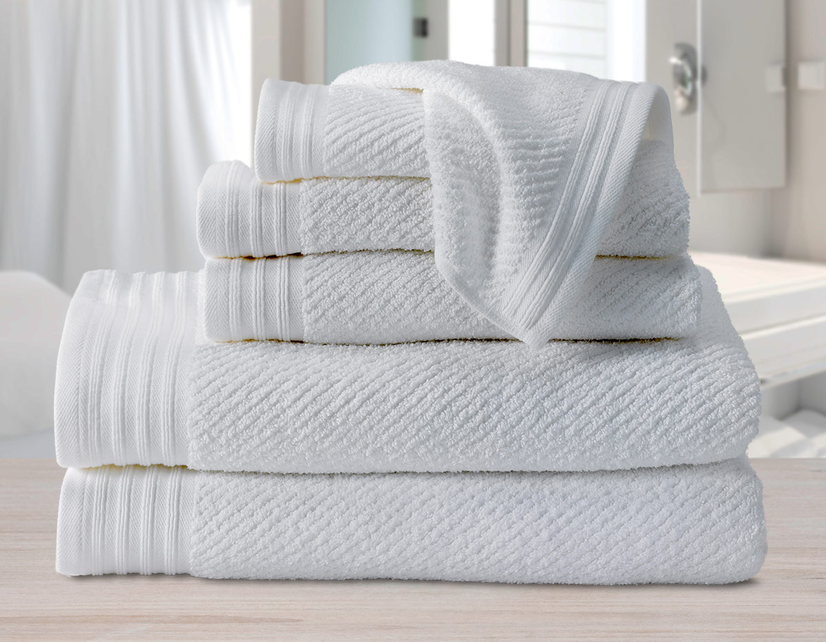 Diagonal Piqué Towels