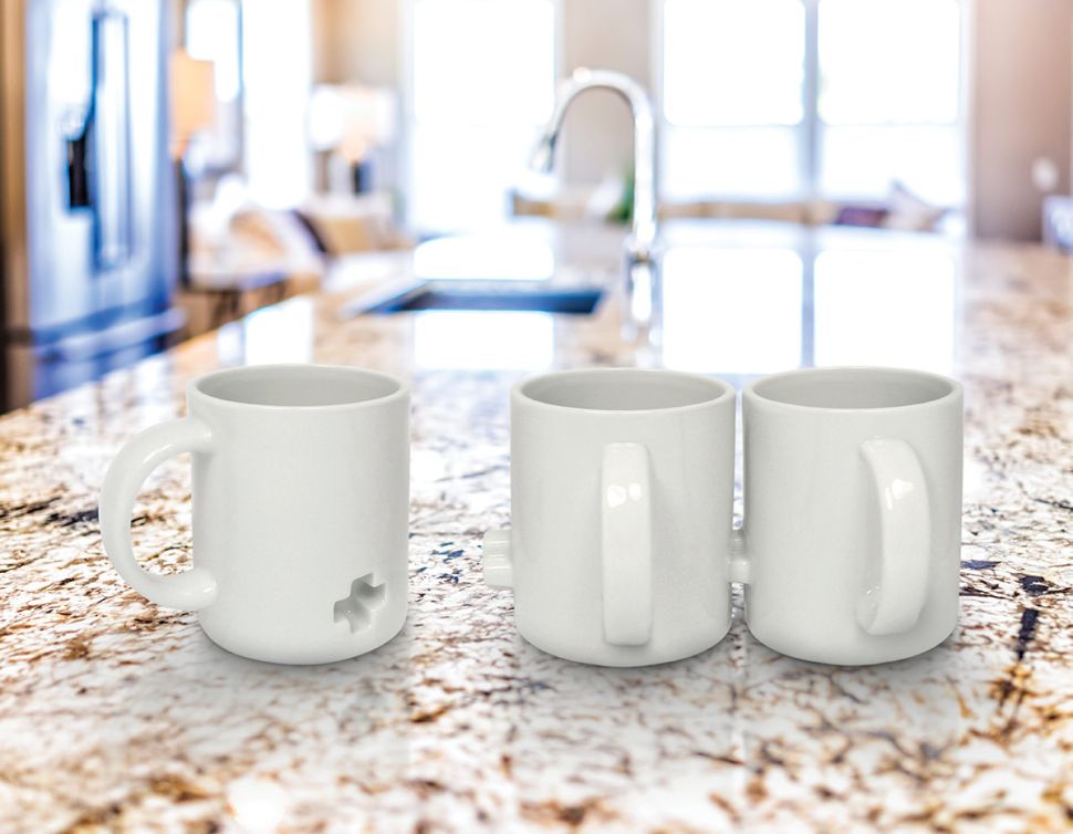 Ensemble de tasses interconnectées 1