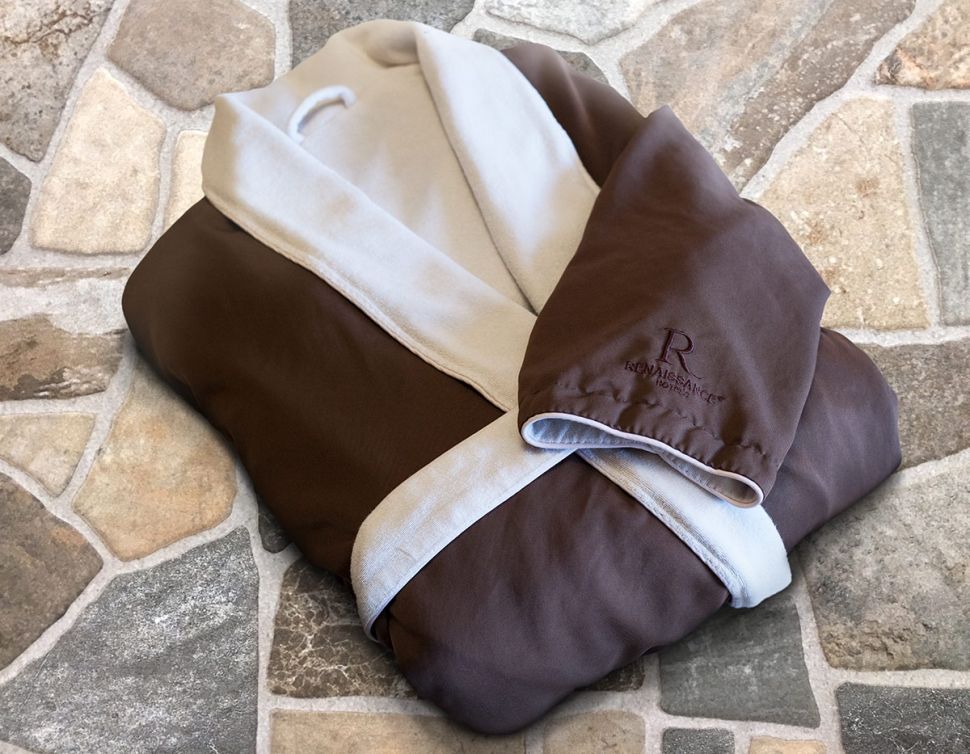 Peignoir en microfibres Chocolat 1