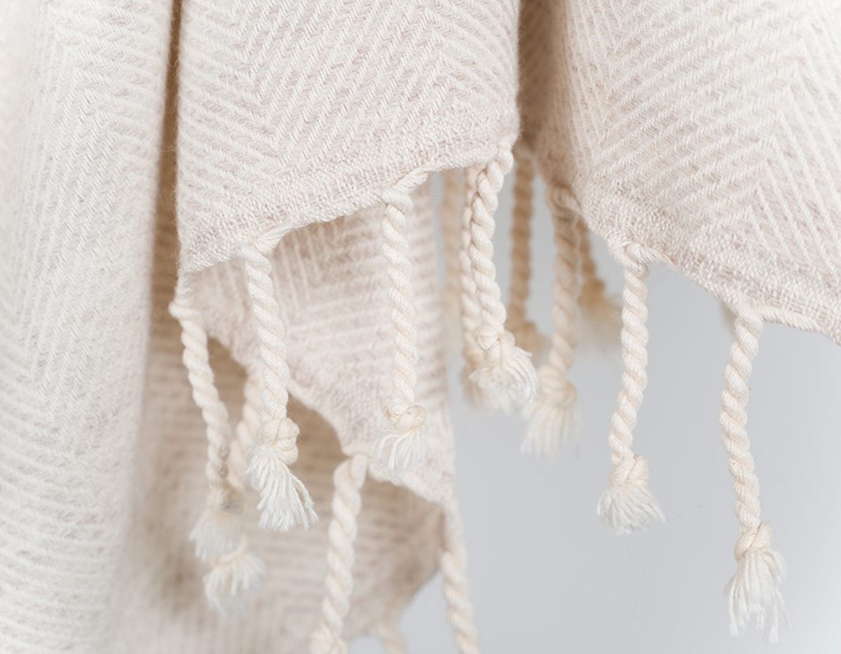 Plaid Herringbone à franges 2
